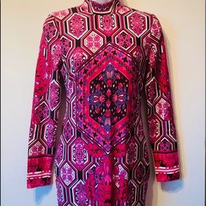 Venus Dress, Long Sleeve, Black and Pink, S.